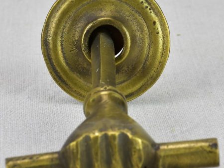 Four 19th Century english door handles in the shape of hands Cheap