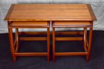 Mid century Scandinavian side table with two nested tables - solid teak Hot on Sale