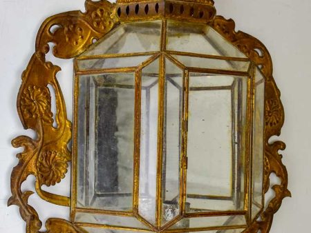 Pair of large antique French wall sconces - mirrored Hot on Sale