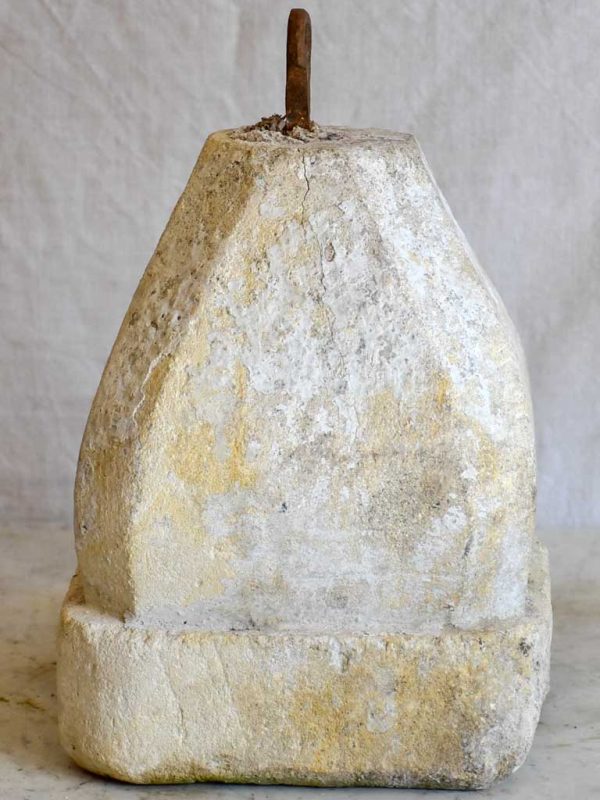 Antique French stone counterweight - square pyramid Hot on Sale