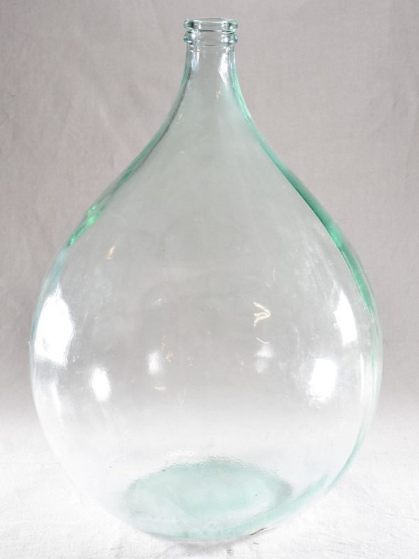 Large antique blown glass demijohn bottle - blue   green 22¾  For Cheap