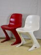 Set of six red and white vintage dining chairs - 1970 s For Cheap