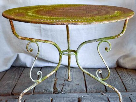 Low antique French garden table   coffee table   children s garden table 27¼  Fashion