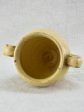 Rare small antique French confit pot with beige glaze 4¼  Cheap