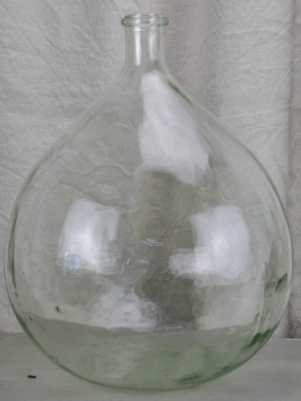 Large antique French demijohn bottle - clear Sale