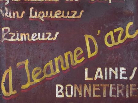 1940 s French shop sign from an epicerie  Jeanne d arc  39½  x 29¼  Hot on Sale