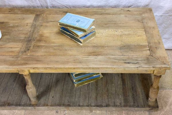 Rustic French coffee table - display table from a boutique 70¾  x 27½  TWO AVAILABLE For Sale