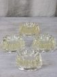 Four antique French glass table risers Discount