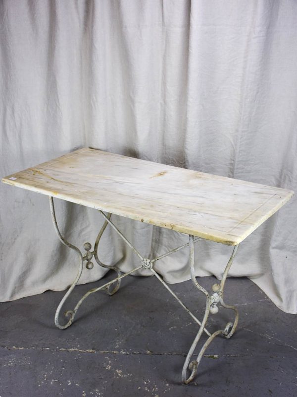 Antique French marble bistro table - rectangular Discount