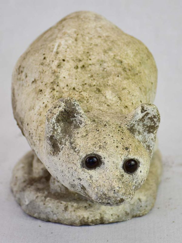 Mid century garden sculpture of a cat - cement Online Hot Sale