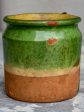 Antique French pot with green glaze Hot on Sale