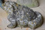 A mid-century concrete garden frog - nicely weathered Sale