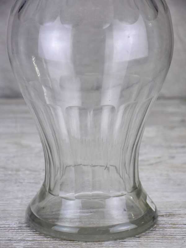 Antique French apothecary glass jar with lid For Cheap