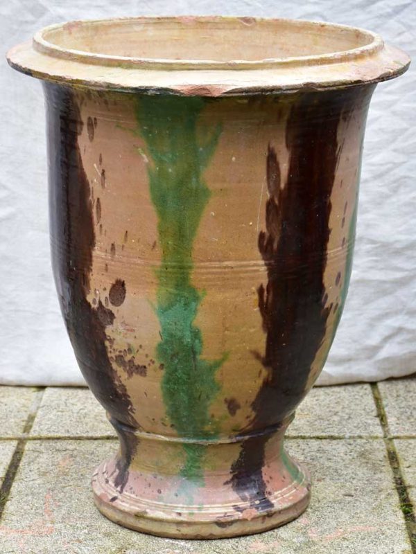 Small 19th Century French Anduze garden urn - flame glazed 22¾  For Discount