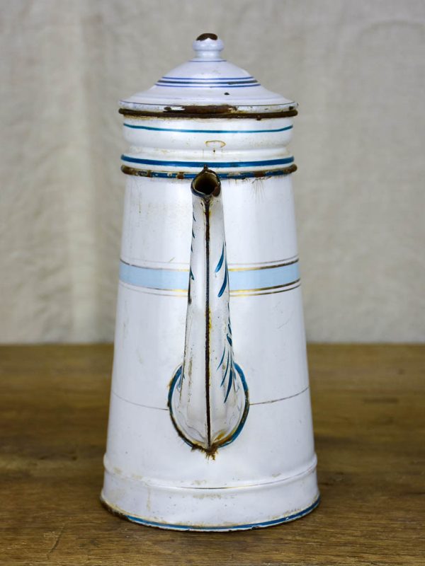 Antique French enamel cafetière Cheap