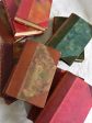 Mixed collection of ten antique French leather bound books Fashion