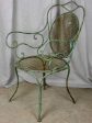 Antique French garden armchair with green patina on Sale