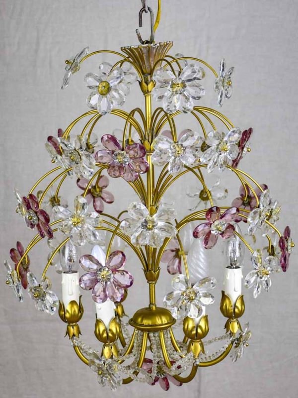 1960 s  70 s Maison Bagues style daisy chandelier - 18  high Cheap