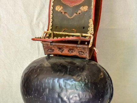 Antique Swisse cowbell with leather strap Hot on Sale