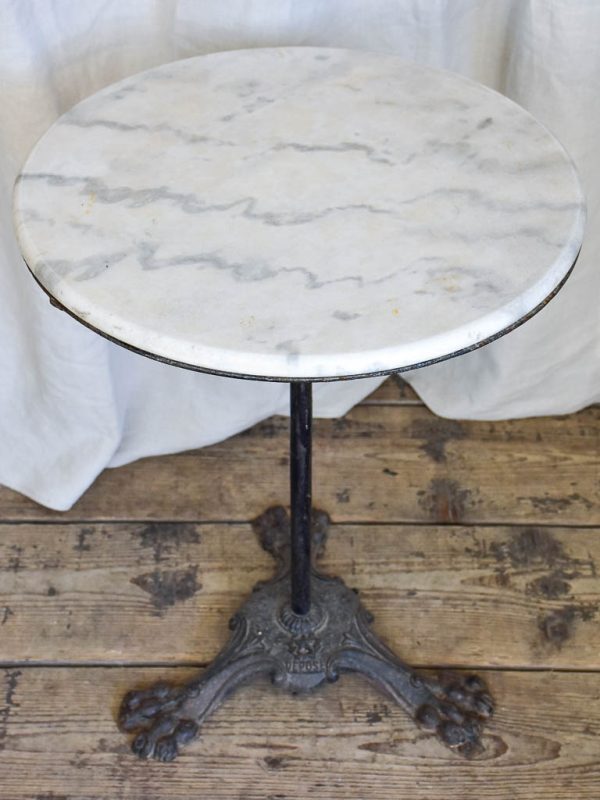 Antique Round Marble Claw Foot Bistro Table Online now