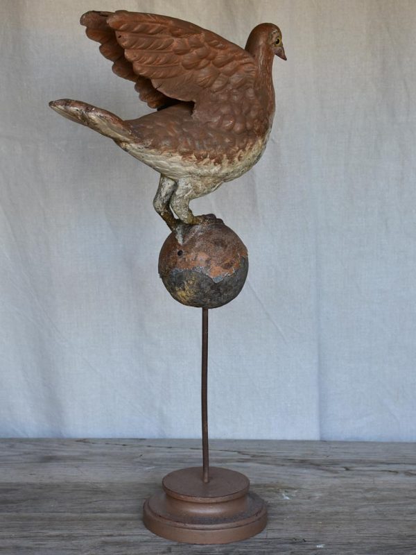 Antique French lightning rod pigeon on Sale