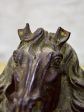 Pair of antique French cast iron horse heads Sale