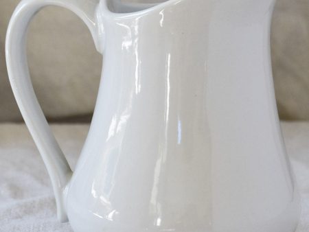 Antique French faience pitcher - white Cheap