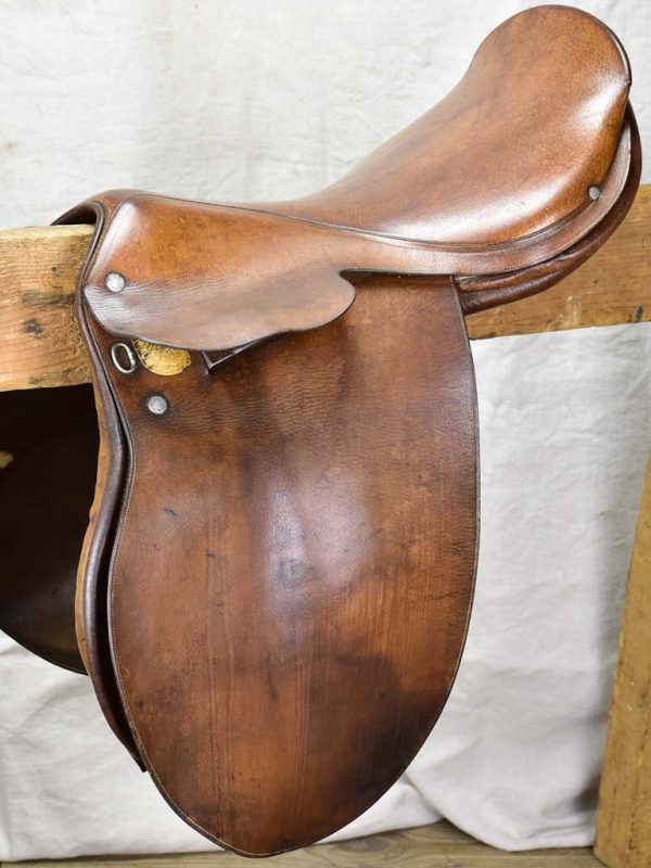 Rare antique French Hermes saddle from the military on Sale