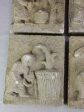 Four antique French carved stone sculptures decorated with country scenes 9½  x 8  Online Hot Sale