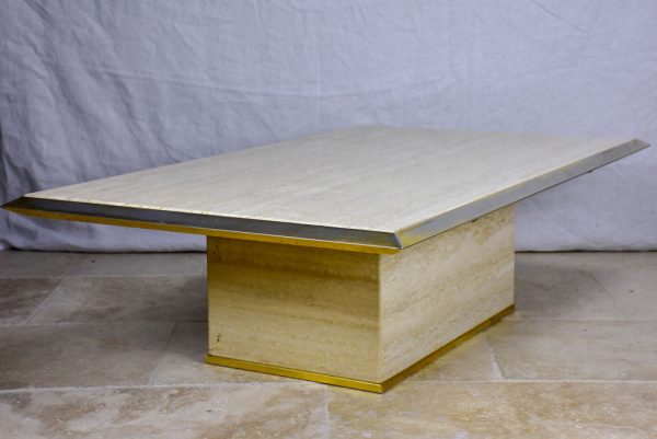 1970 s French travertine coffee table Online Hot Sale