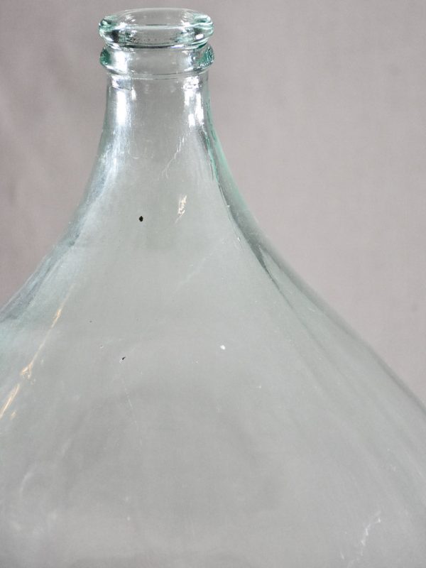 Large antique blown glass demijohn bottle - blue   green 22¾  For Cheap