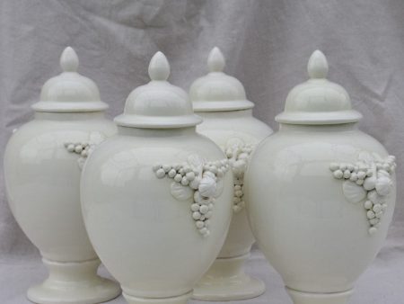 Four large early 20th Century Italian pharmacy jars For Sale