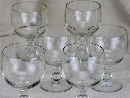 Six very large antique French glasses Discount