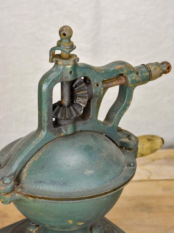 Early 20th Century Peugeot coffee mill - green cast iron Online now