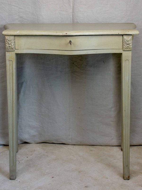 Small vintage French curved console with drawer Discount