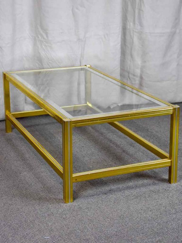 Vintage glass coffee table - style of  Pierre Vandel Fashion