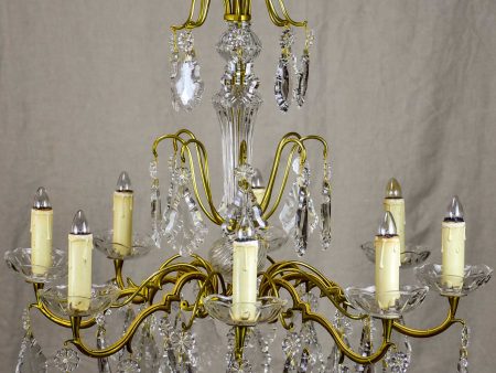 Antique French crystal chandelier - 8 lights Sale