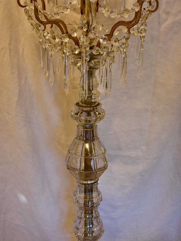 Late 19th Century crystal and bronze floor lamp 72¾  Online