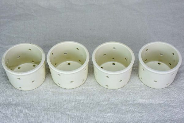 Collection of four white cheese molds #1 Hot on Sale