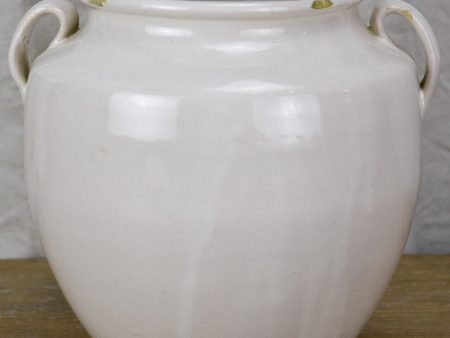 Antique French pot - white 8¾  Fashion