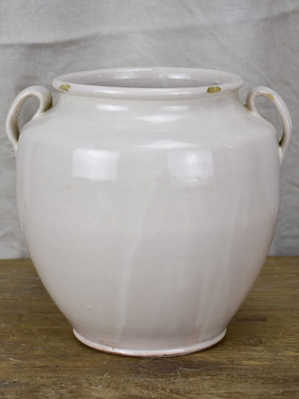 Antique French pot - white 8¾  Fashion