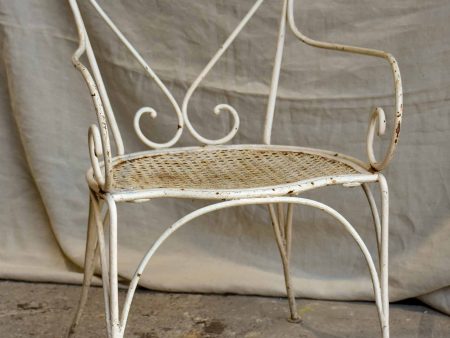 Antique French heart-back garden armchair For Discount