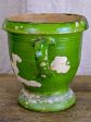 Antique French garden planter with green glaze Sale