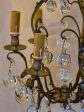 19th Century French chandelier with round pendants 26  For Sale