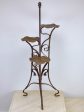 Antique French plant stand with lily pad leaves Fashion