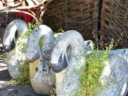 French swan mid-century garden planters Online now