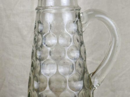 Antique French hand blown glass cider pitcher Fashion