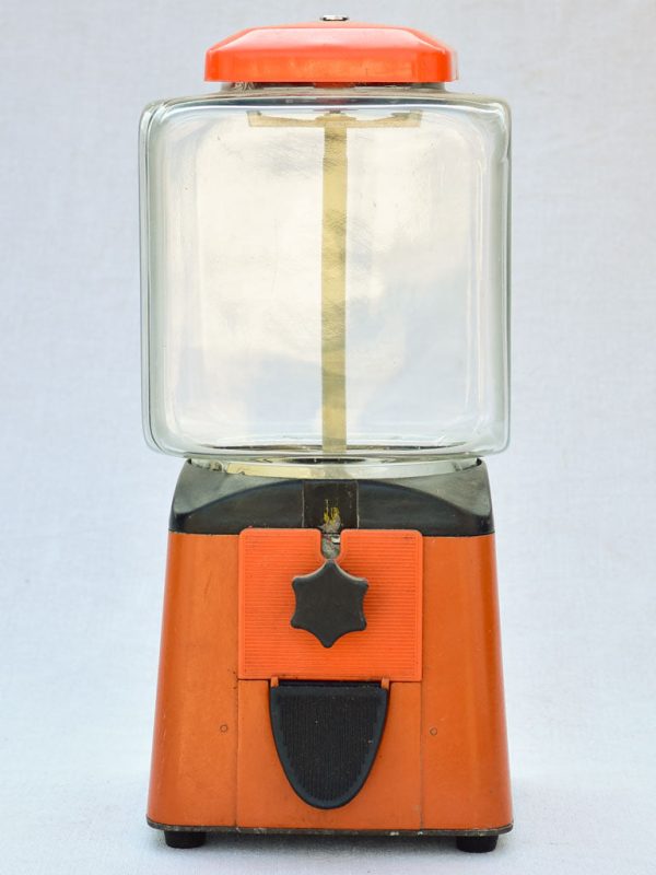 Mid-century French gumball dispenser - orange on Sale