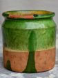 Antique French pot with green glaze Hot on Sale