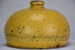 19th Century French ceramic hot water bottle with yellow glaze 7  Online Hot Sale